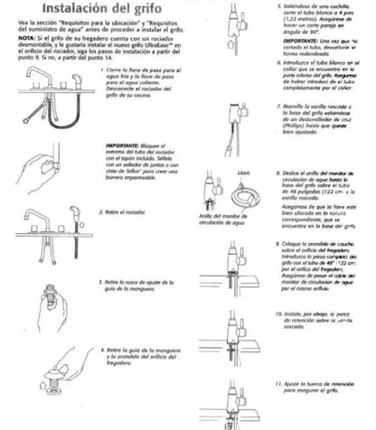 Grifo para Tarja Dispensador Agua Cromado Whirlpool Original